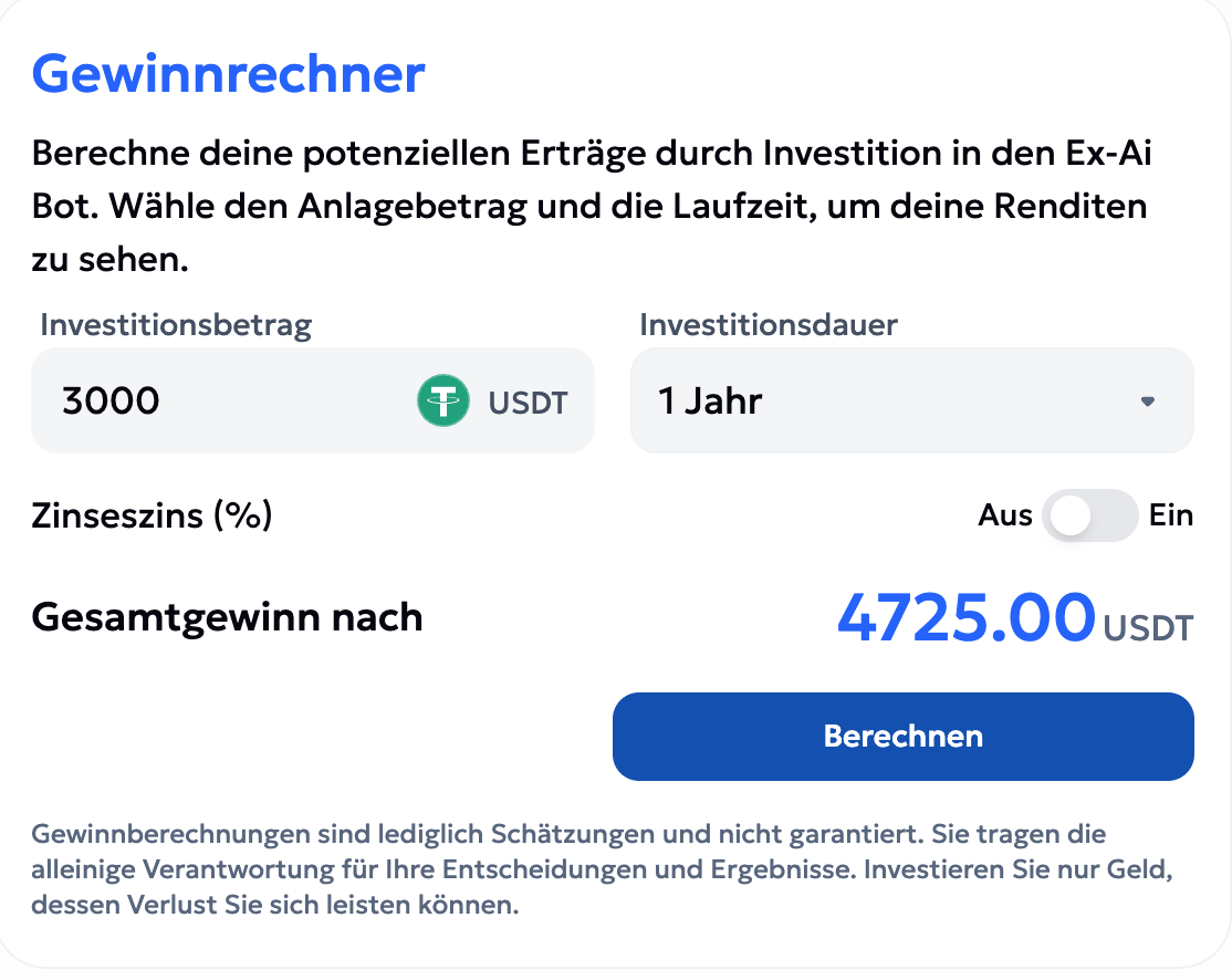 Gewinnrechner ohne ReInvest